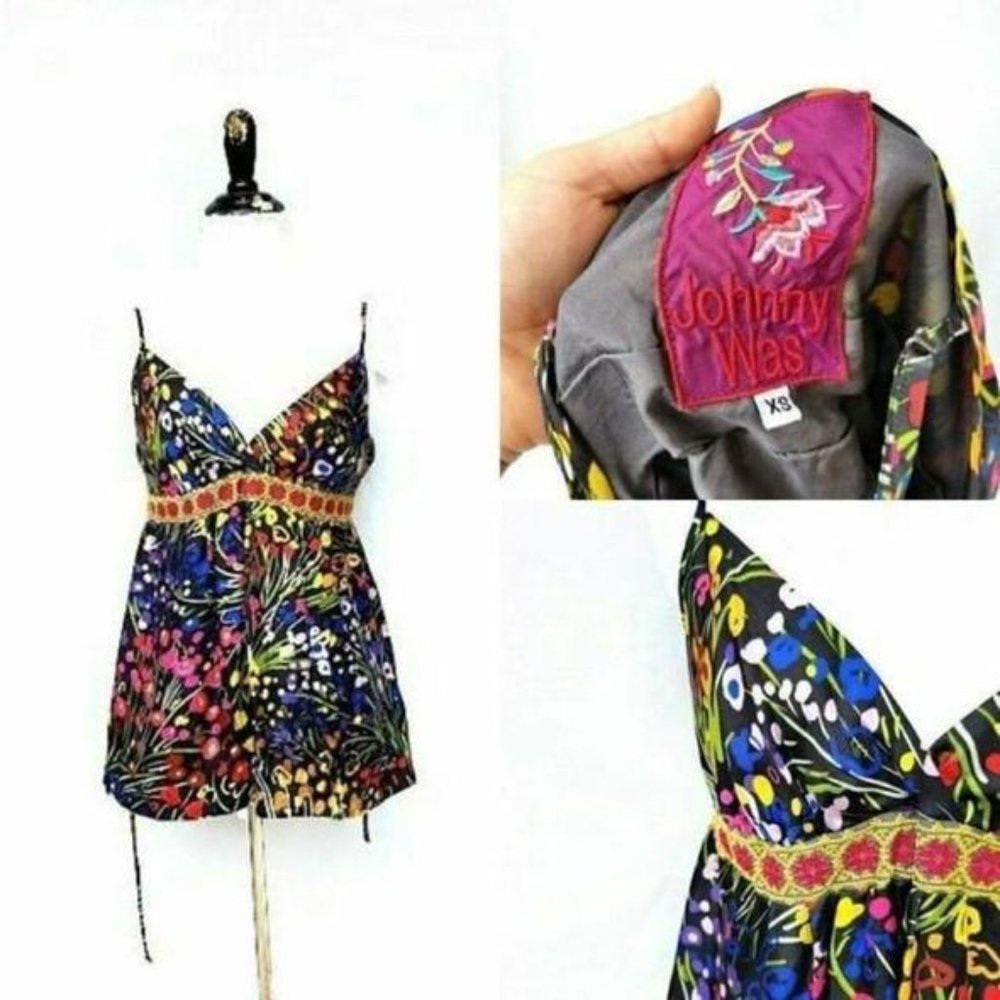 Johnny Was Silk Top Size X-Small - Picture 1 of 1